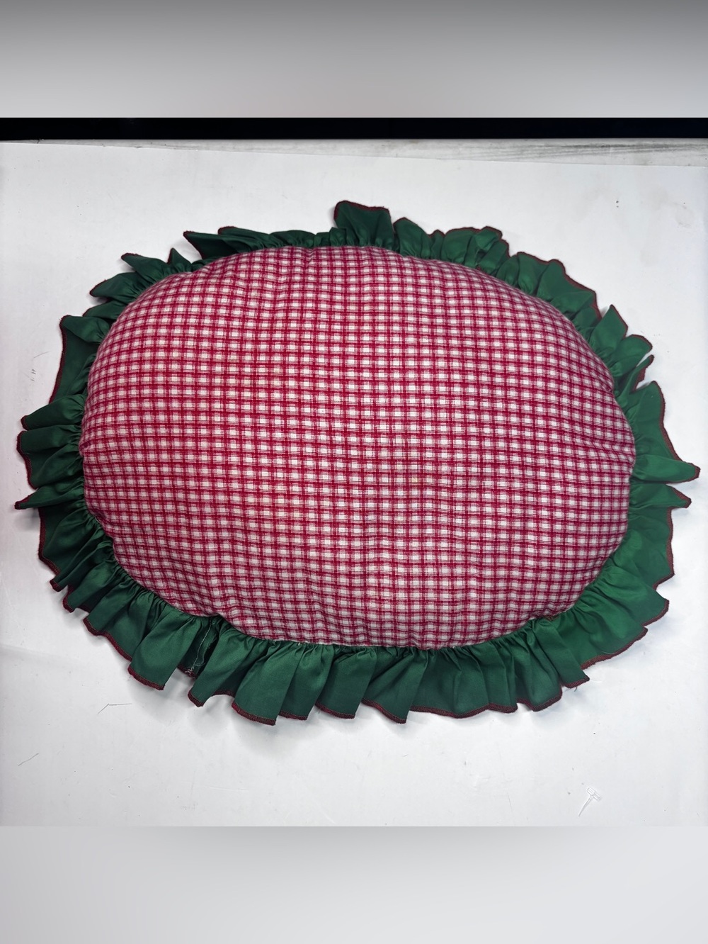 Vintage Christmas Swan Holly Wreath Toss Pillow Seasonal Grandma core Country - Picture 3 of 10